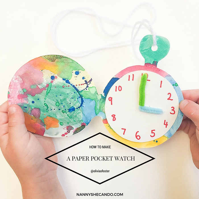 How To Make A Paper Pocket Watch Nanny Shecando